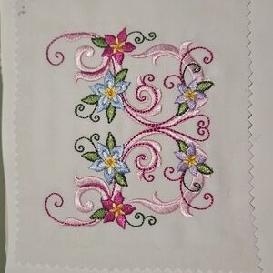 Handmade machine embroidery patch